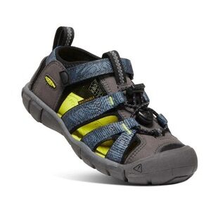 Keen Newport H2 Youth outdoor hiking Sandals Gray/Blue Closed Toe Size 2, EU 34